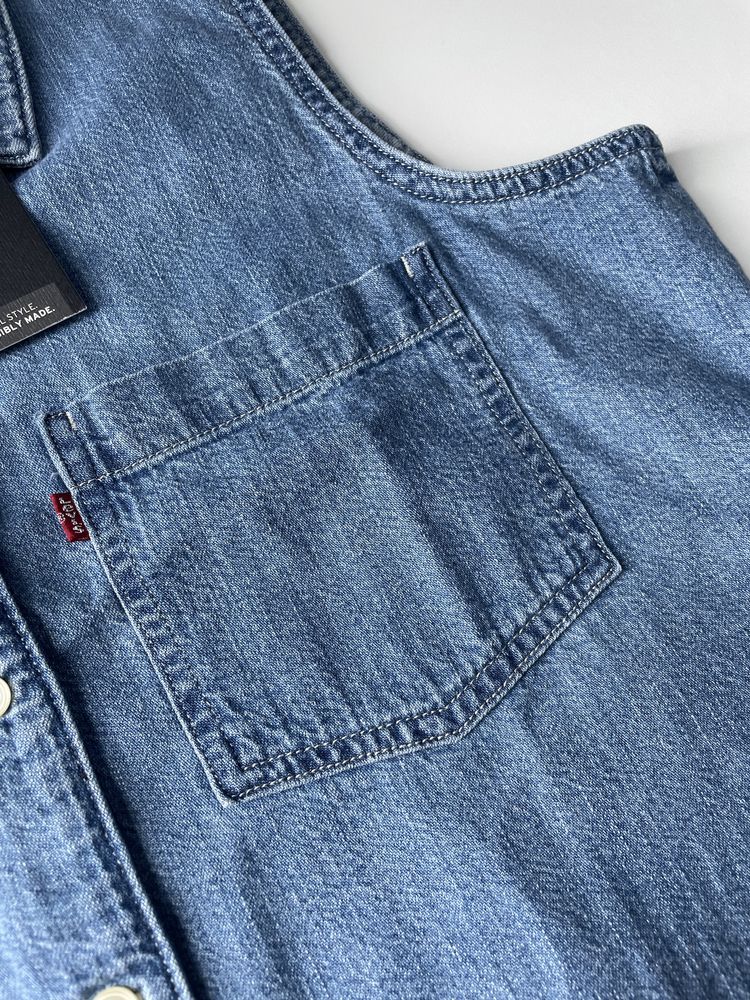 С,М,Л Жіноча нова вкорочена джинсова майка футболка Levi’s
