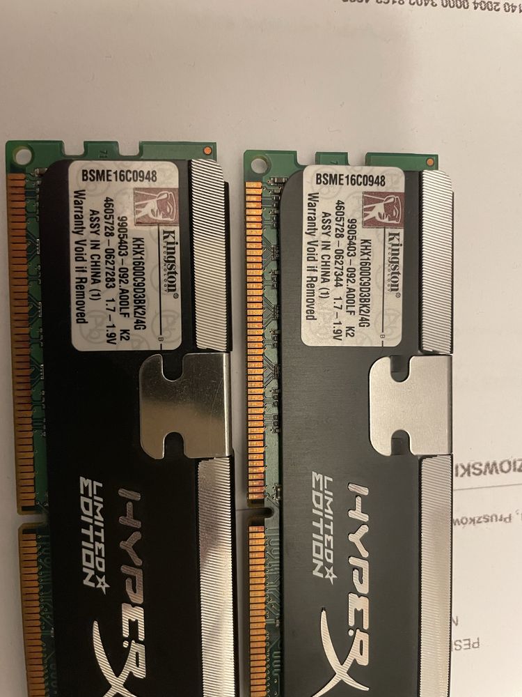 Kingston DDR3 8GB (2x4) HyperX 1600Mhz
