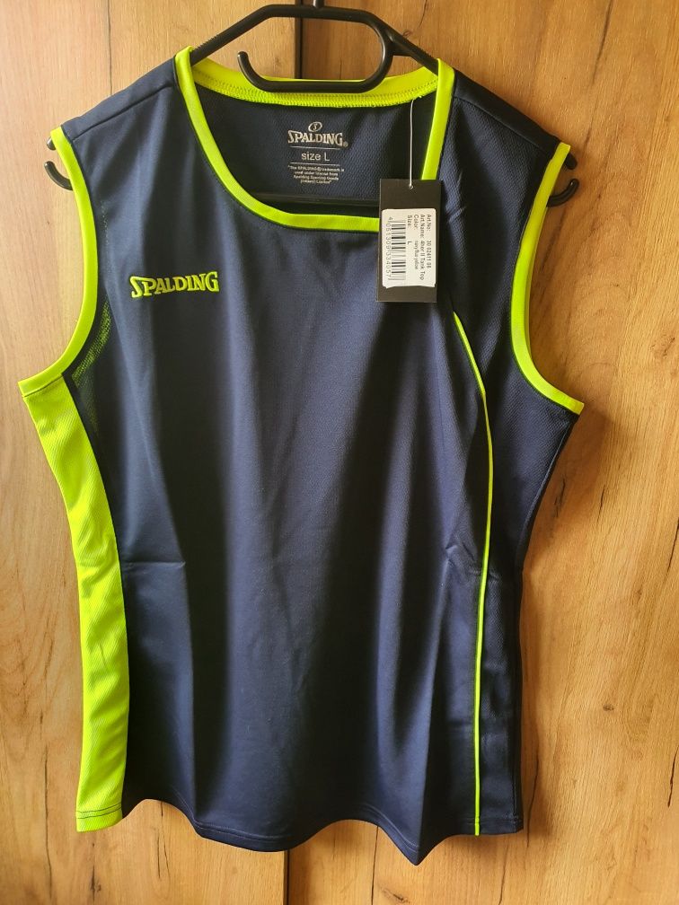 Koszulka bez rękawów sportowa damska Spalding, rozmiar L, nowa z metką