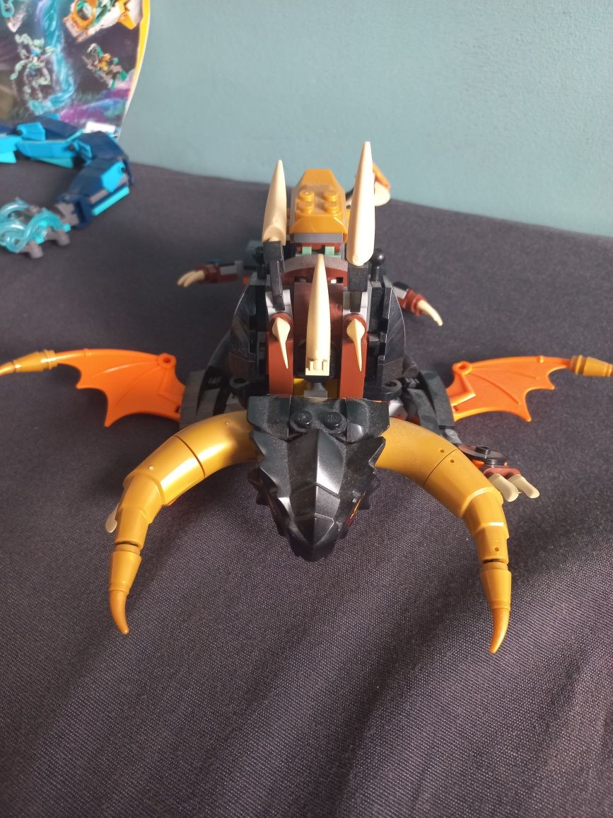 Lego ninjago  smok ziemi Colea oraz jeździec Mech Kaia