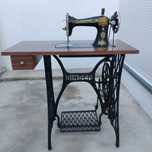 Máquina costura Singer antiga # Mesa + 2 cabeças Singer