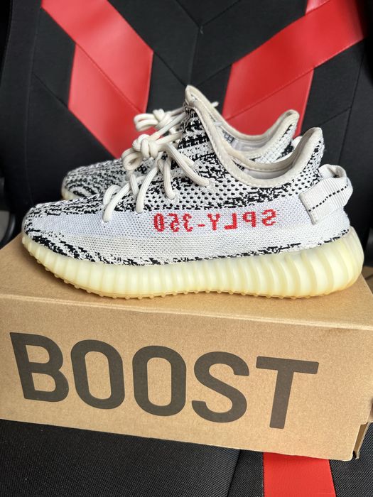 Adidas Yeezy Boost 350 V2 Zebra sneakersy czarno białe Kanye 37 1/3