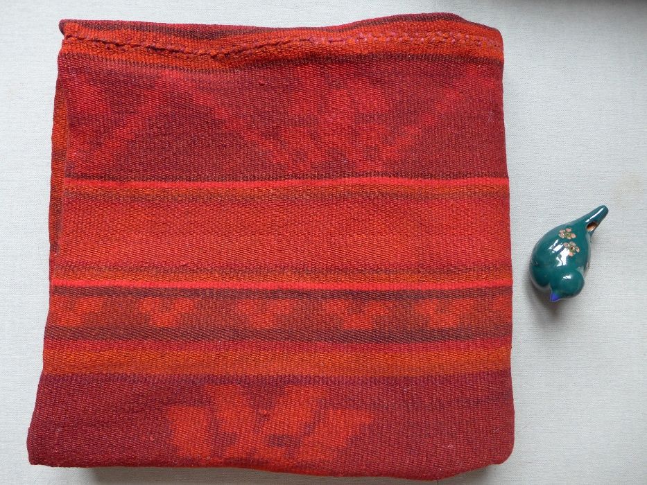 ANTYCZNY KILIM 150X150 Andy Boliwia rękodzieło wełniany koc 100% ALPAK