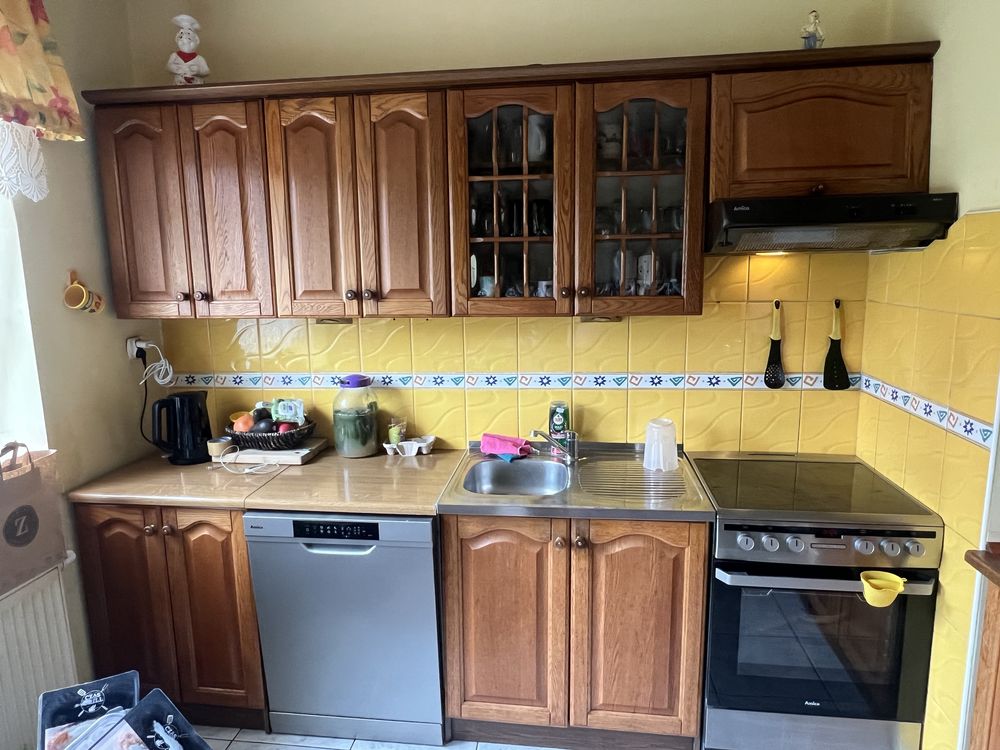 Meble kuchenne Dębowe duzy komplet