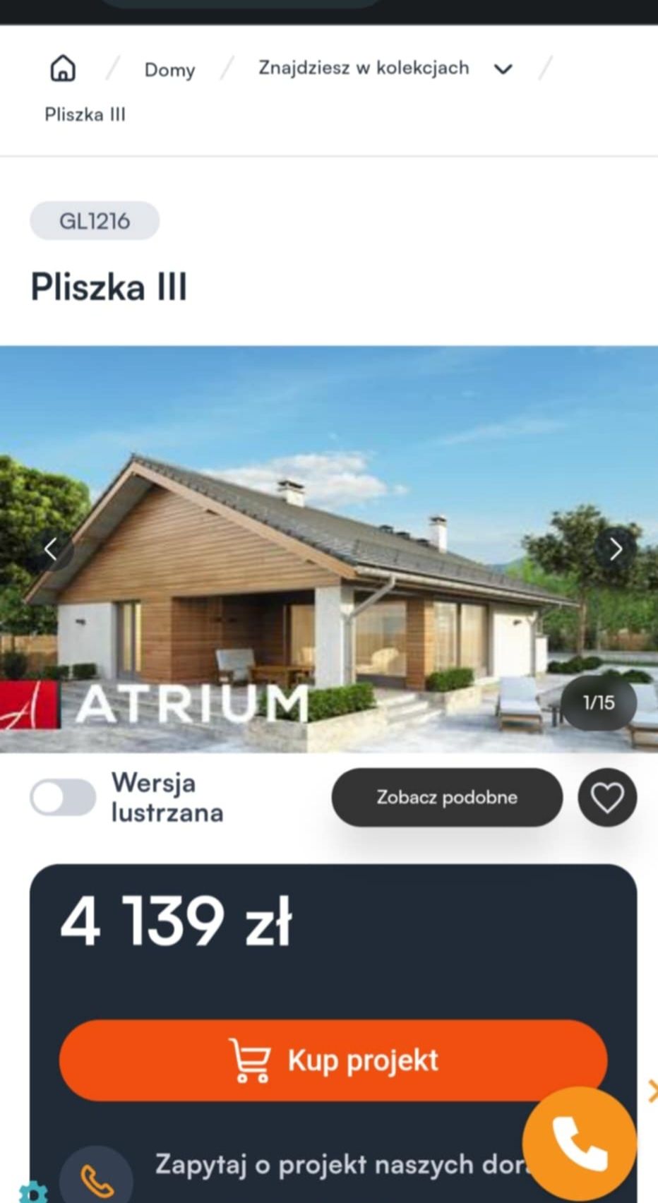 Projek domu Pliszka III