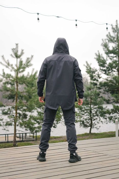 Костюм чоловічий демісезонний утеплений софтшел сірий