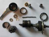 Piasta z 3 biegami SHIMANO SG-3C41 PRZEZNACZONA NA CZĘŚCI - nakrętki