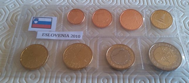 181121# Eslovénia colecção moedas anos 2008/09/10 Novas anos raros