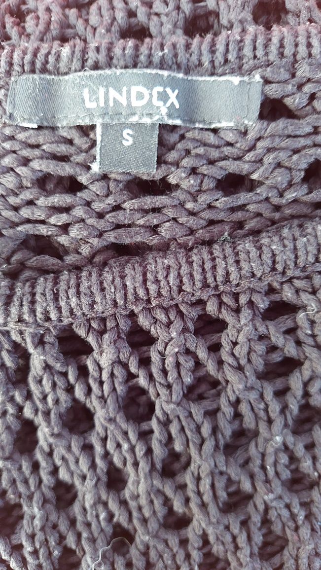 Sweter damski czarny ażurowy rozmiar S firma LINDEX
