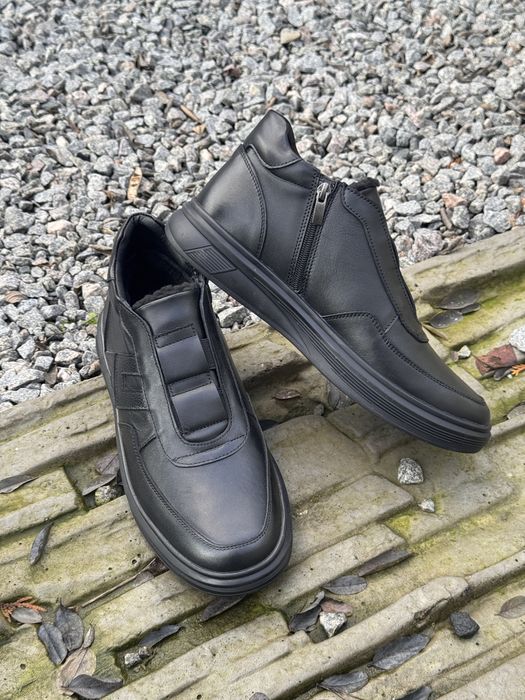 Чоловічі черевики шкіра на хутрі 42-27.5 см