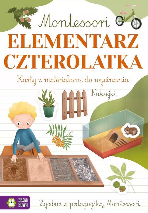 Montessori. Elementarz czterolatka. Zielona Sowa