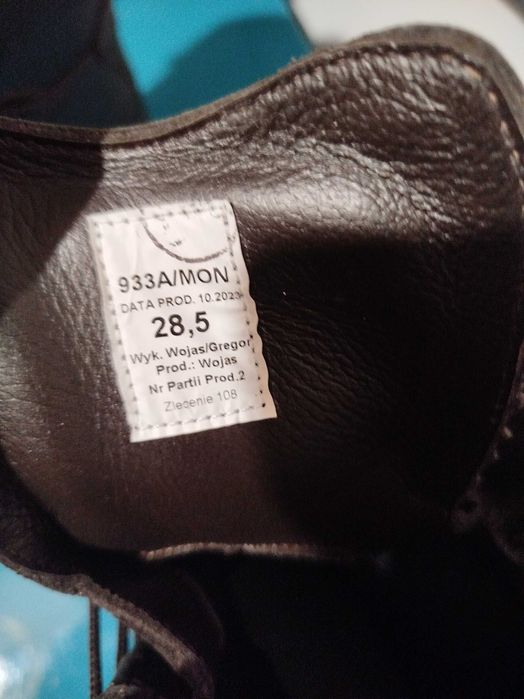 Buty skórzane typu wojskowego