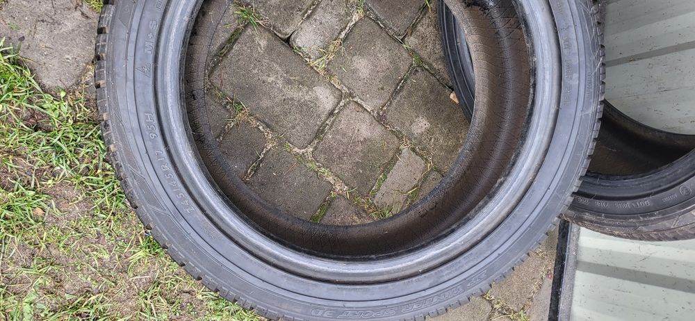 2шт 245 45 r17 dunlop 5.4мм зима всесезонка пара резина шини