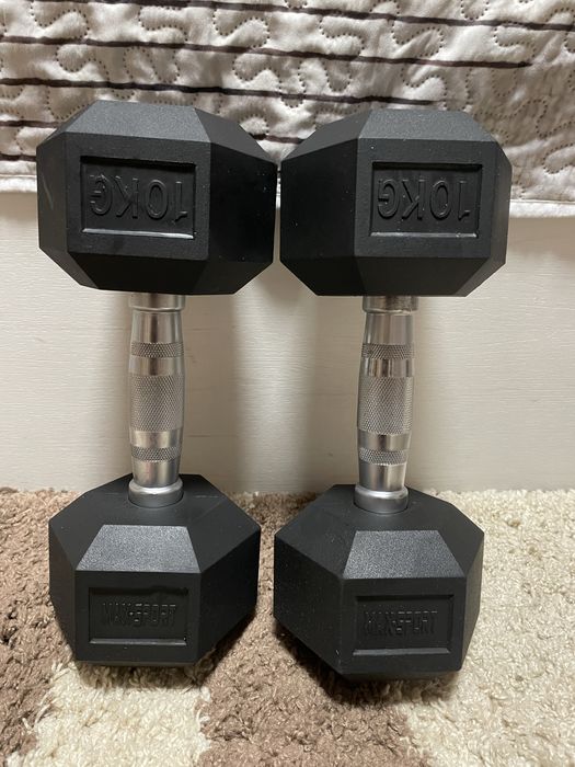 Гантели шестигранные 2 шт по 10 кг