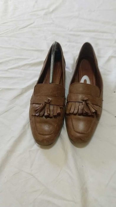 мужские Кожаные удобные туфли лоферы 43р. 28 см.