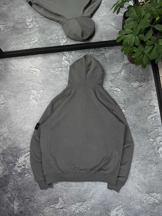 Сірий зіп-худи Stone Island GRAY зипка Стон Айленд