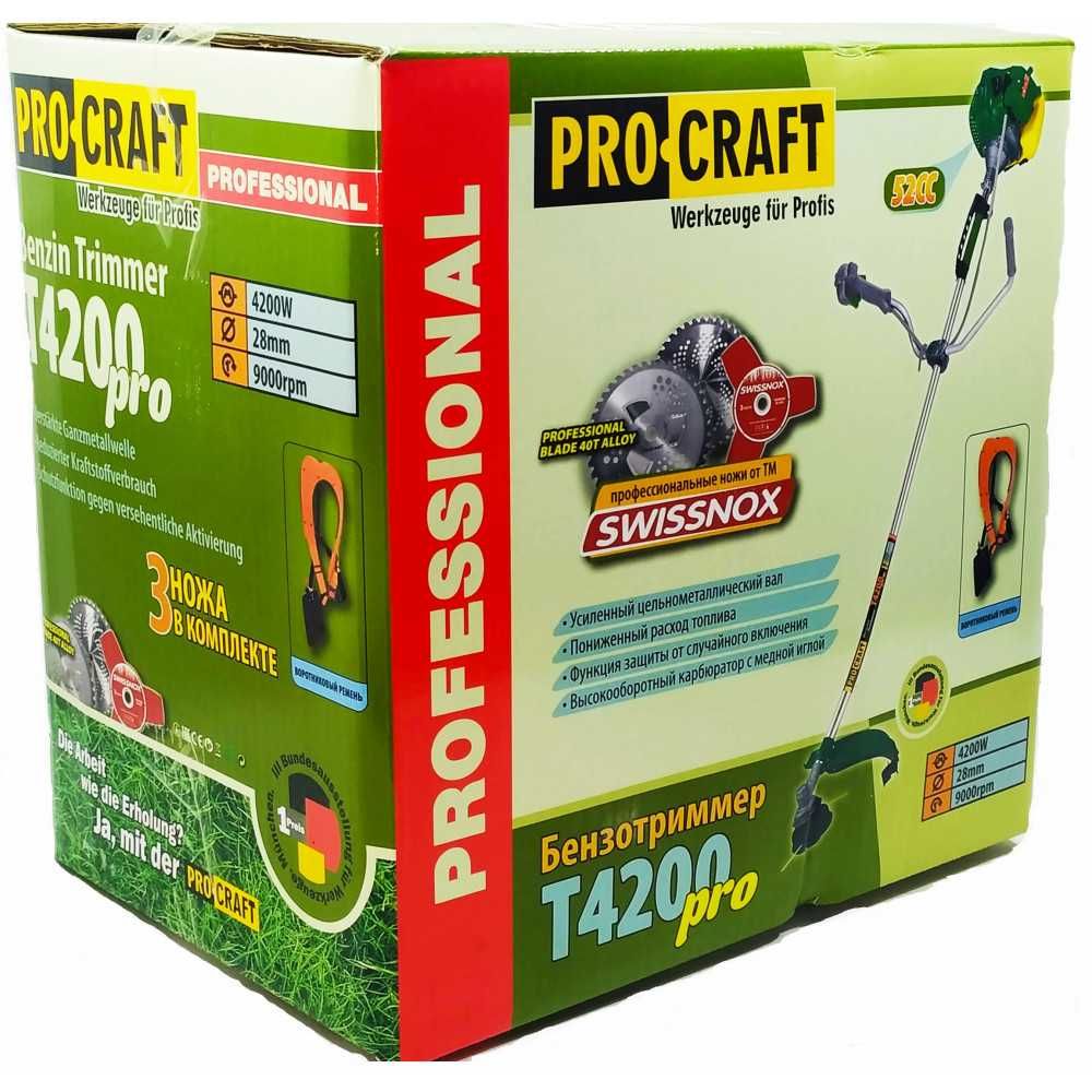 Мотокоса ProCraft T5600, T4500, T4350, T4200, 4200EL, T3800