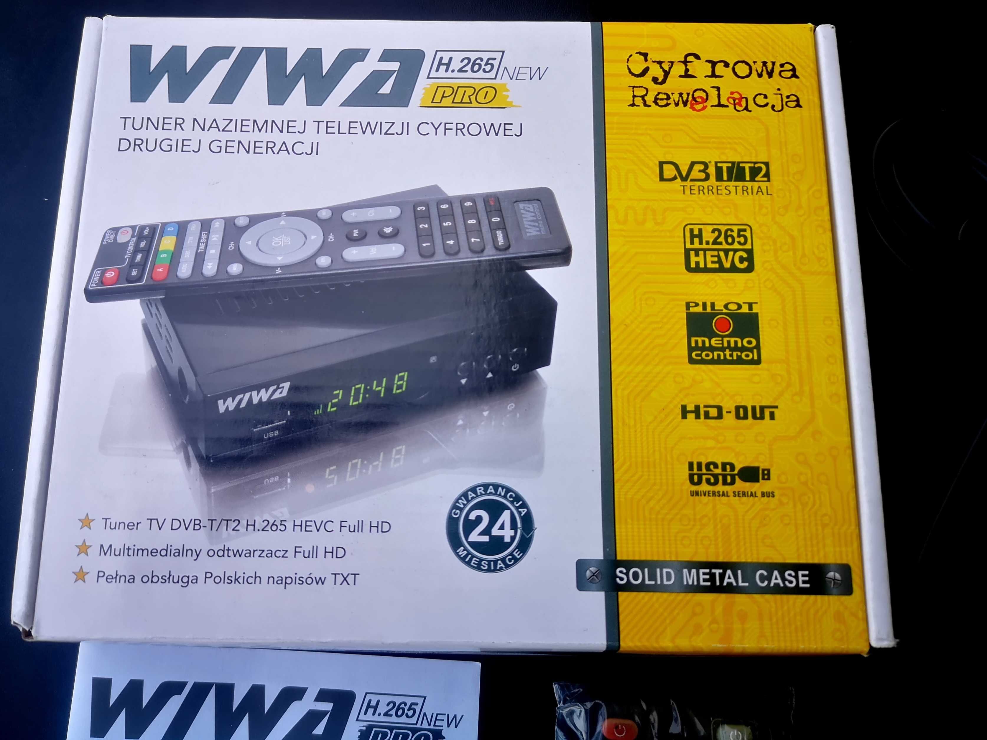 Tuner DVB-T2 WIWA USB hdmi Pvr H265 DEKODER TV