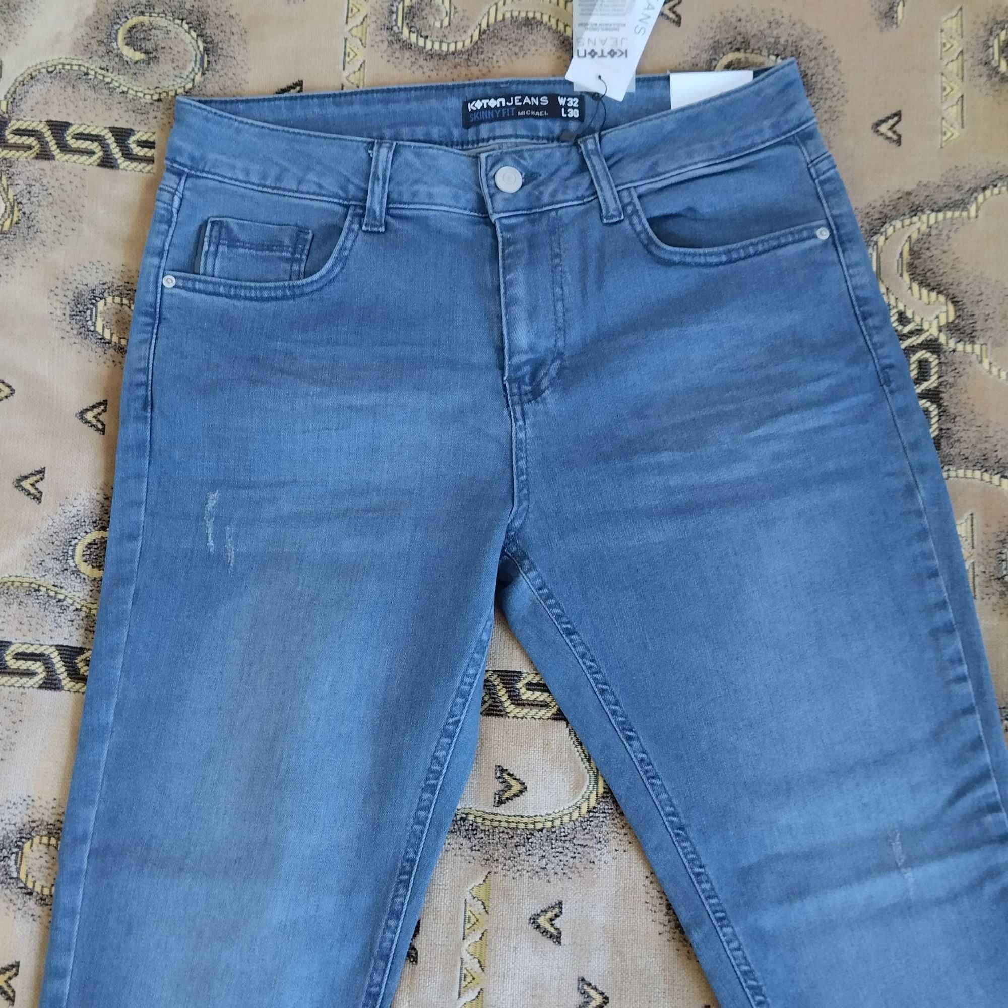 Джинси W32 L30 чоловічі сині Koton jeans MICHAEL 32 розмір