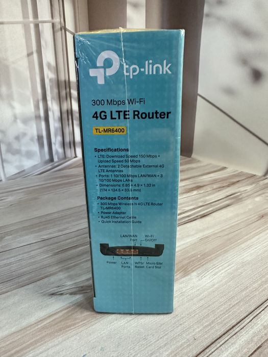 Маршрутизатор TP-Link TL-MR6400 N300 4G LTE Wi-Fi роутер Sim карта