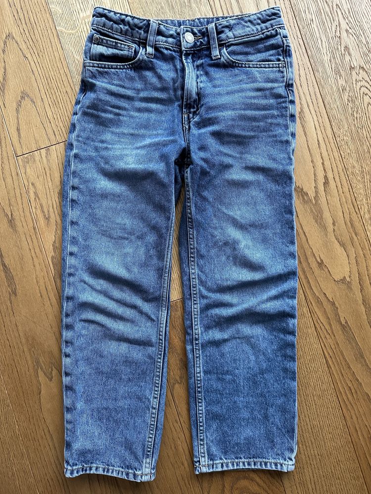 H&M jeansy wide fit, rozmiar 140