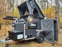 Причеп крапля, краплевидний  кемпер, причеп дача, дім на колесах, трей