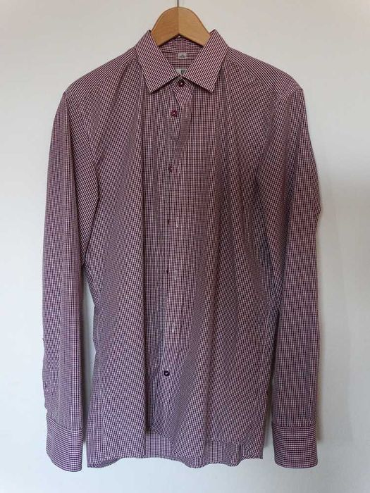 Koszula męska Marconi 176-182/39 bordowa w kratkę