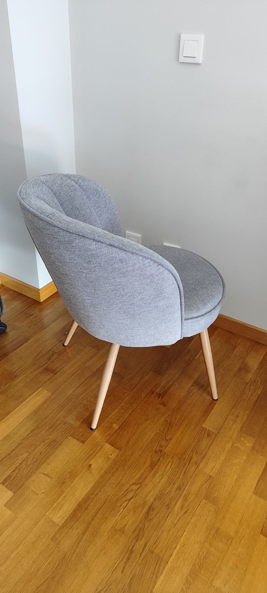 Poltrona cinzento/carvalho