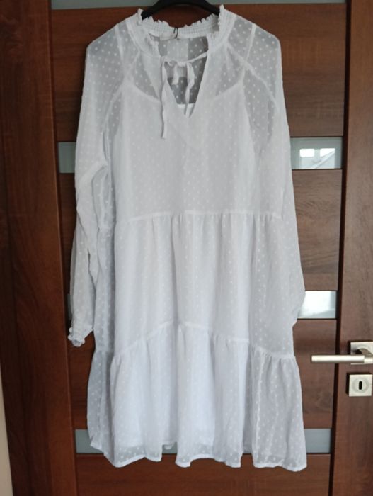 Sukienka tunika biała L