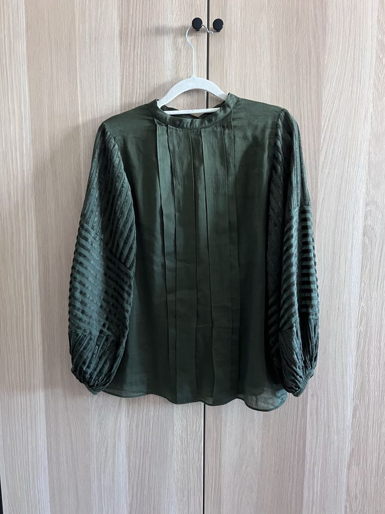 Bluzka z jedwabiem Massimo Dutti
