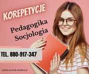 Korepetycje Pedagogika Socjologia