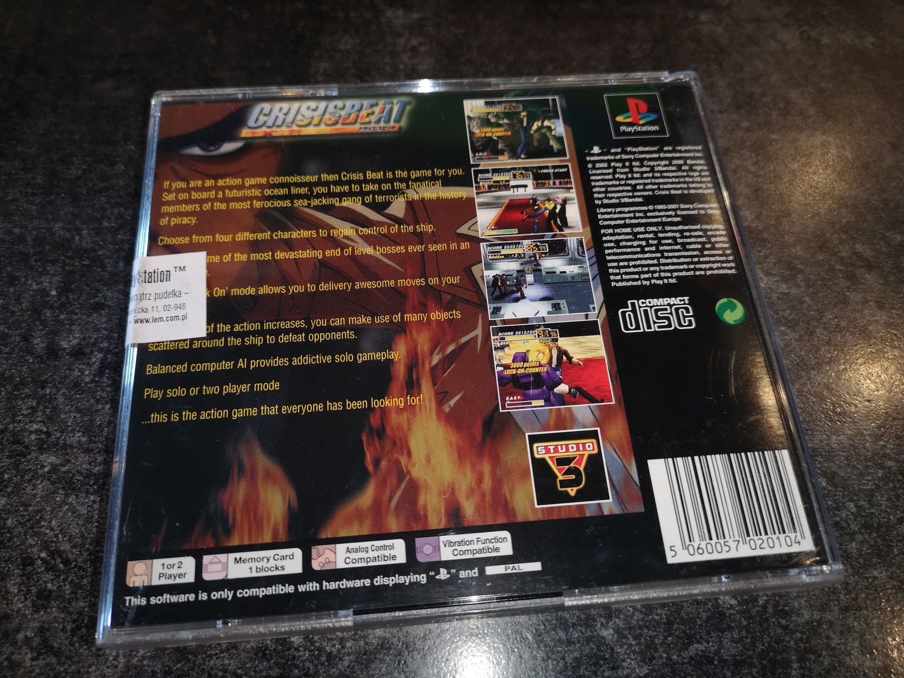 CrisisBeat PSX PS1 gra ANG (nowa, plomba polskiego dystrybutora)