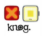 Zestaw lampek KNOG Blinder Square przód i Knog Blinder X tył*nowa