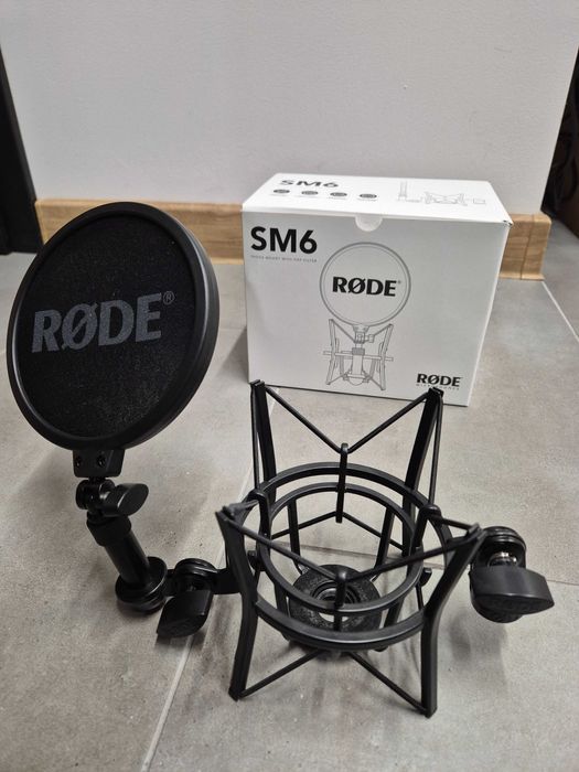 uchwyt do mikrofonu + pop filtr koszyk Rode SM6  Gwint 3/8