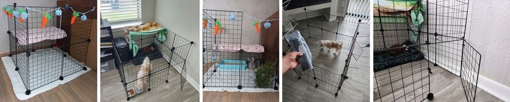 Wybieg dla królika i gryzoni Kojec Modułowy 1 element 35x35 CZARNY