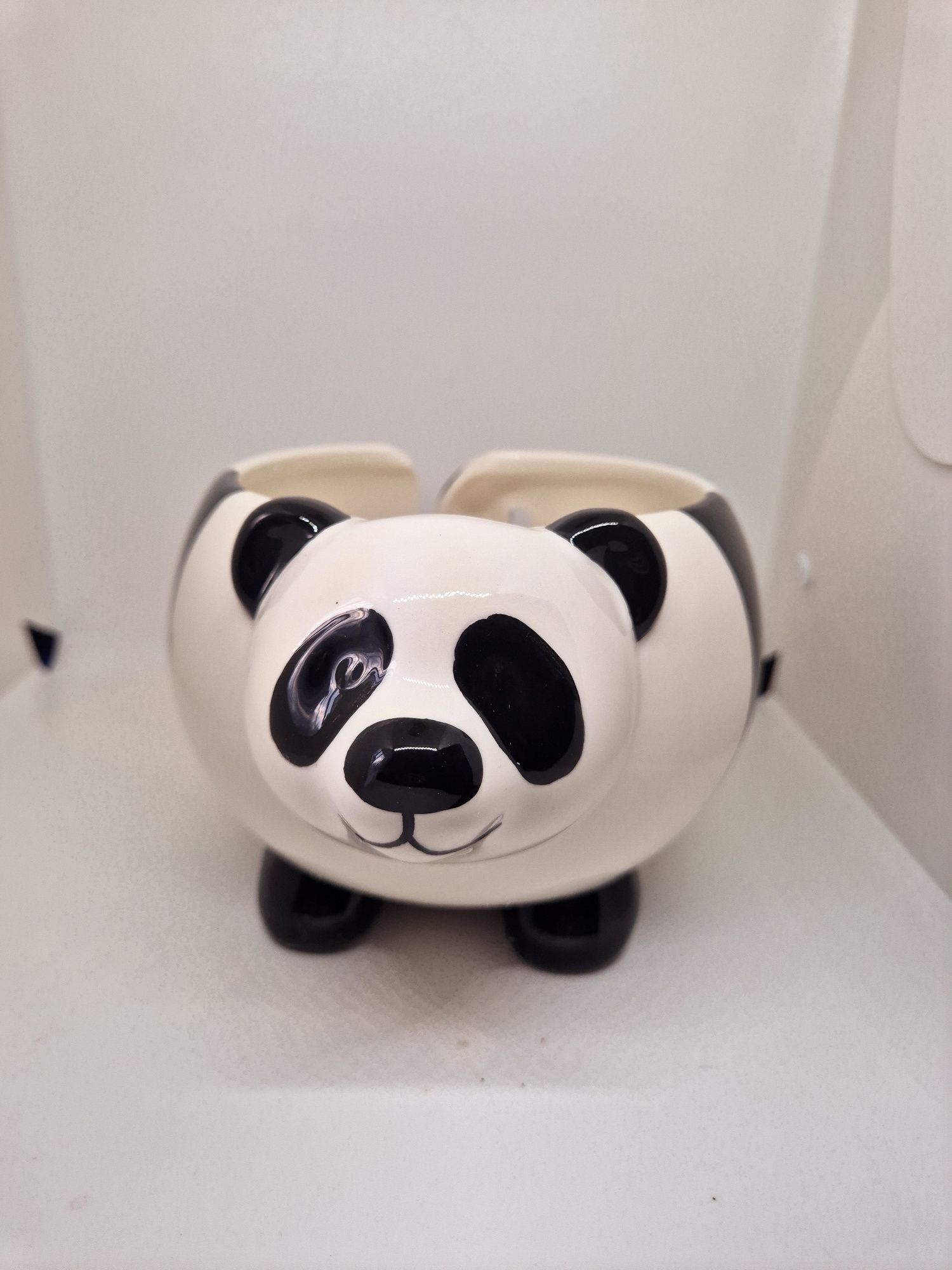 Słodka Panda ceramiczna miska uchwyt organizer z przędzydziewiarska k