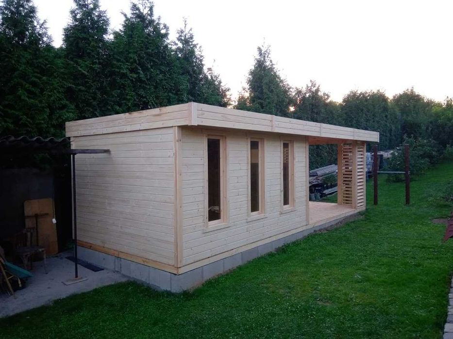 Domek narzędziowy, ogrodowy,drewniany,gospodarczy,3x3m+taras3x3m