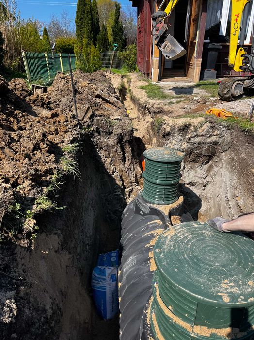 Usługi minikoparka, koparko ładowarka, wiertnica, wywrotka, drenaże,