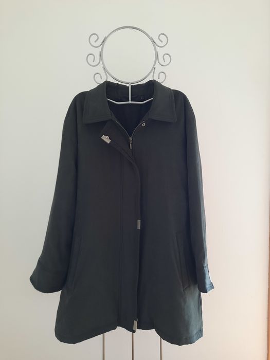 Parka comprida cinza
