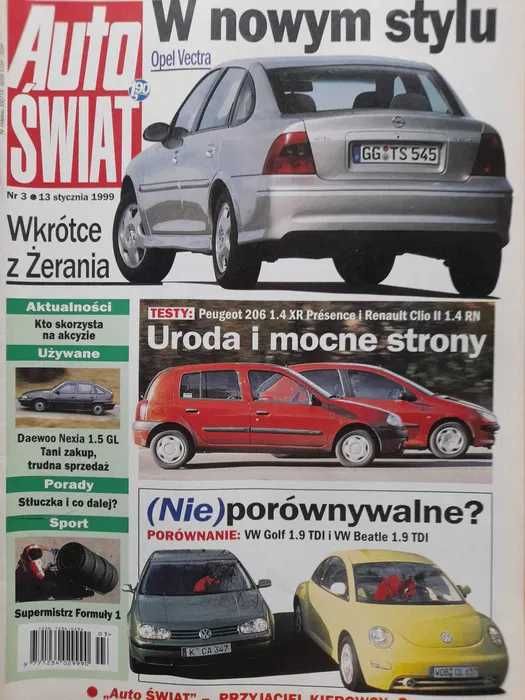 Auto Świat Seicento, Trans Am, GAZ 69 i inne z rocznika 1999, 4 numery