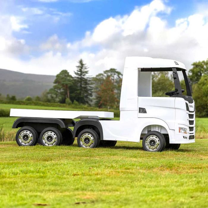 Tir na akumulator dla dzieci SCANIA 4x4 + LAWETA autko elektryczne