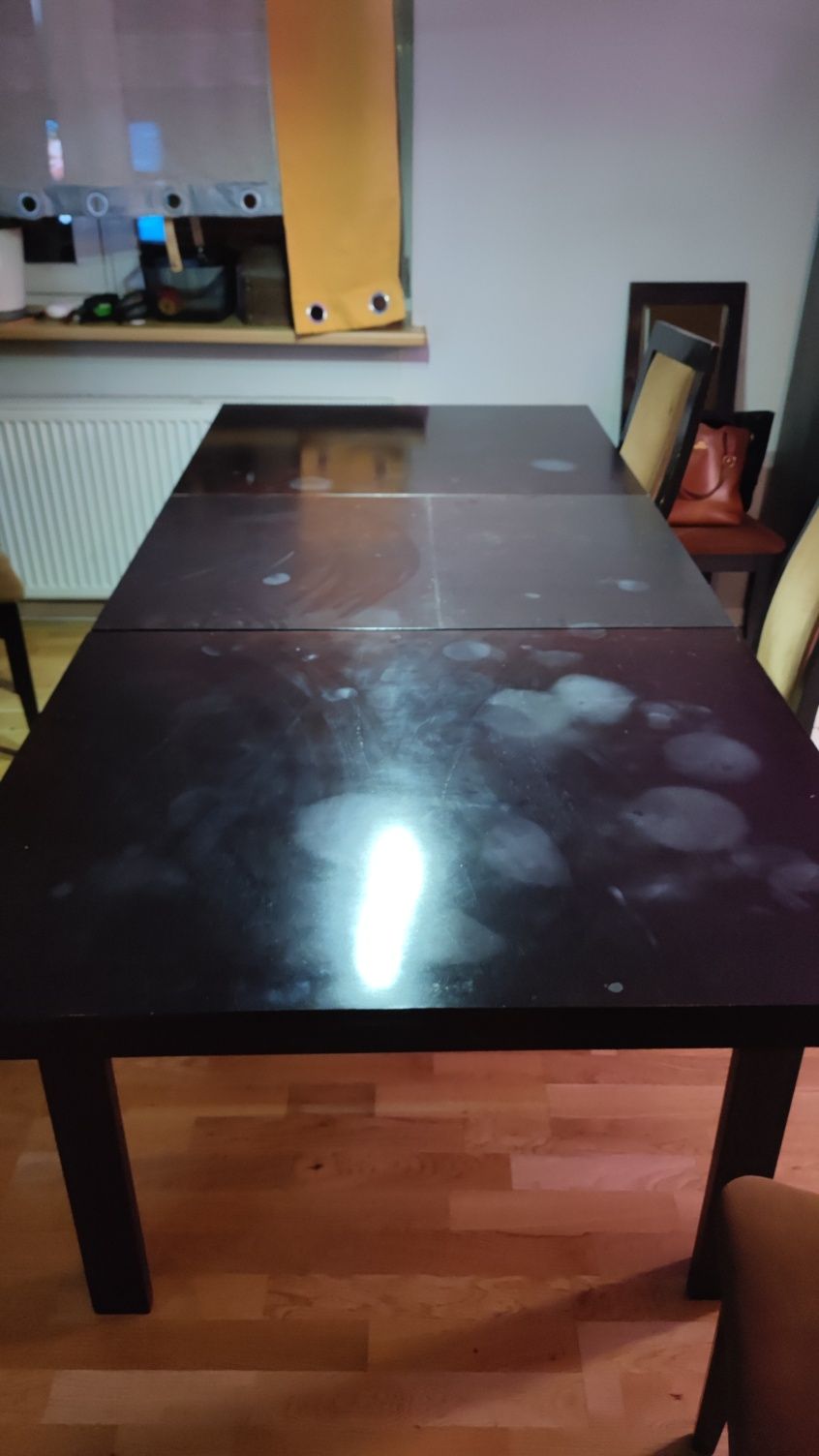 Stół rozkładany 100x358 + 6 krzeseł