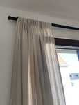 Zara Home 2 zaslony firany lniane 140x244-246 bezowe len