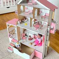 Ляльковий високий з меблями Будиночок для ляльок іграшковий дім