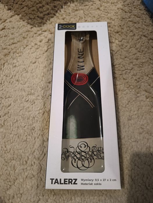 Szklany talerzy dekoracyjny, do ocieplania