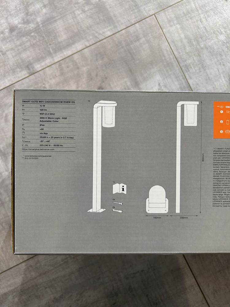 Nowe lampy lampa LEDVANCE Cascade 80 cm smart WiFi słupek LED RGBW
