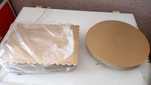 Bases douradas pastelaria