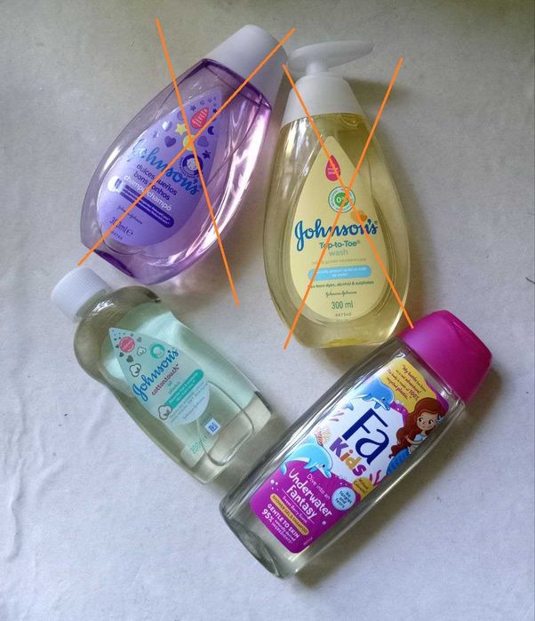 Олійка, шампунь та гель для душу  Johnson's