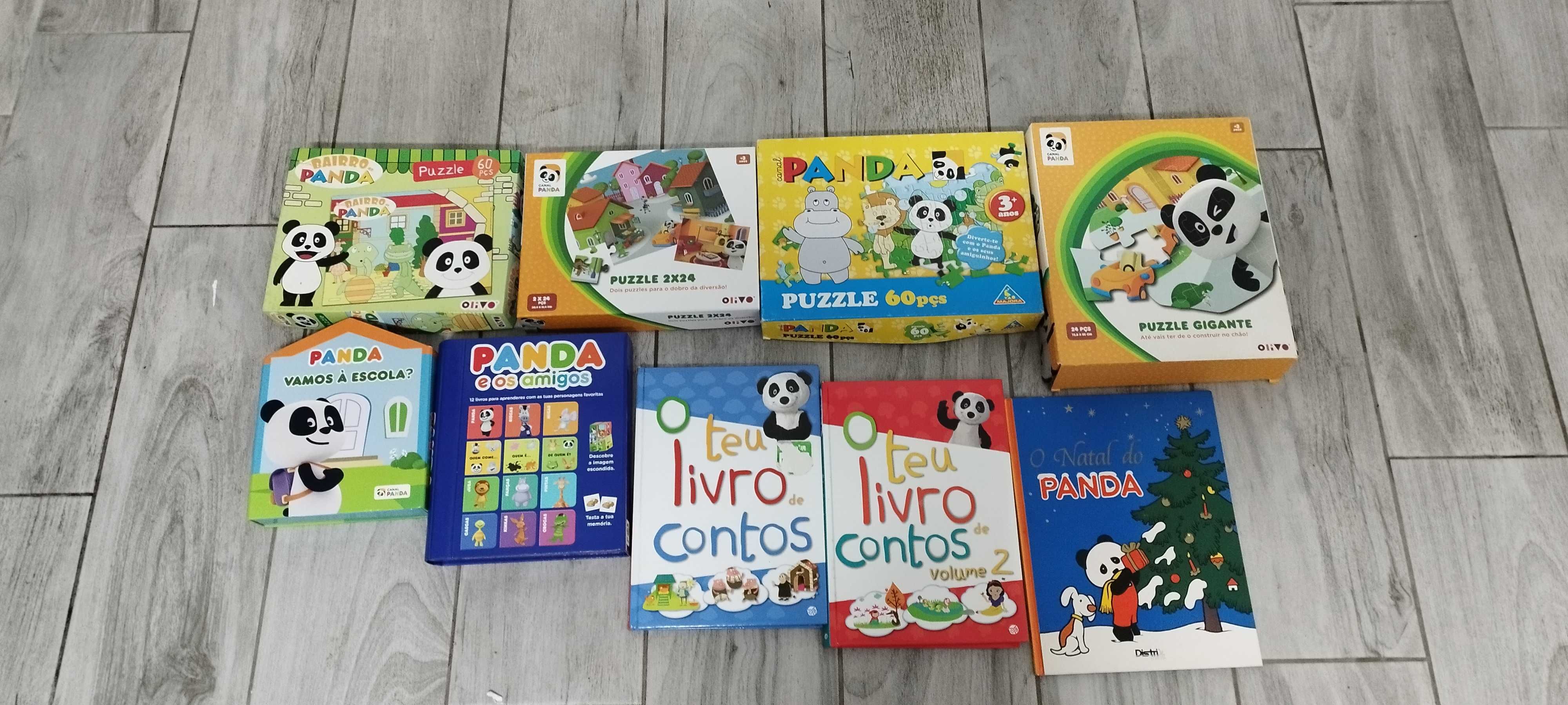 puzzles e jogos e livros  infantis dos carros e frozen e panda