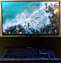 Setup gamer COMO NOVO - monitor e teclado